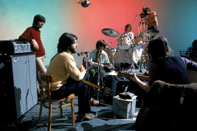 <p>The Beatles rehearse at Twickenham Studios </p>