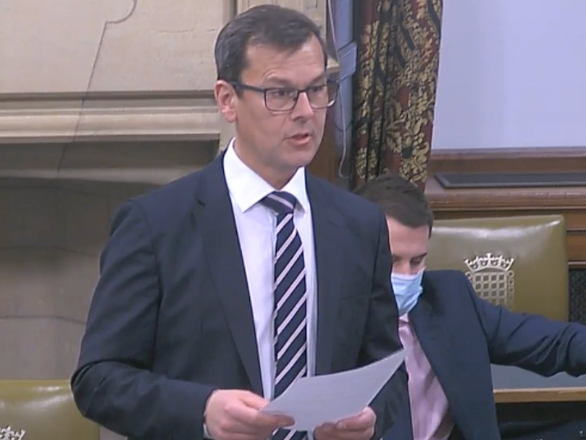 Conservative MP Nick Fletcher seen in parliament yesterday (25 November)