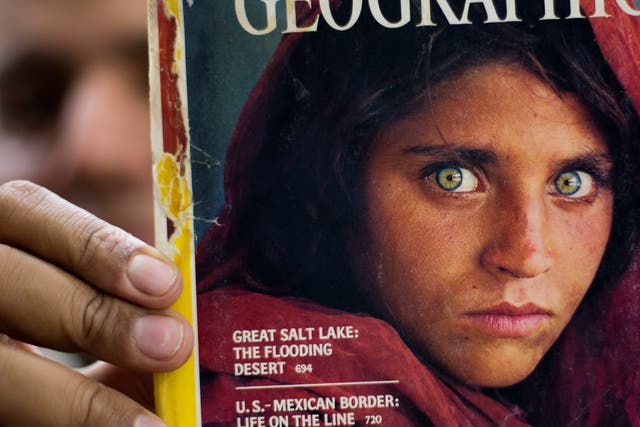 <p>Sharbat Gula was photographed in 1984 for National Geographic magazine</p>
