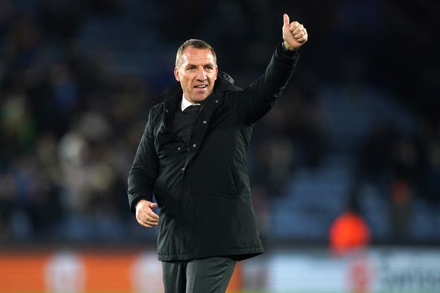Brendan Rodgers has called on Leicester to secure progress in Europe (Mike Egerton/PA)