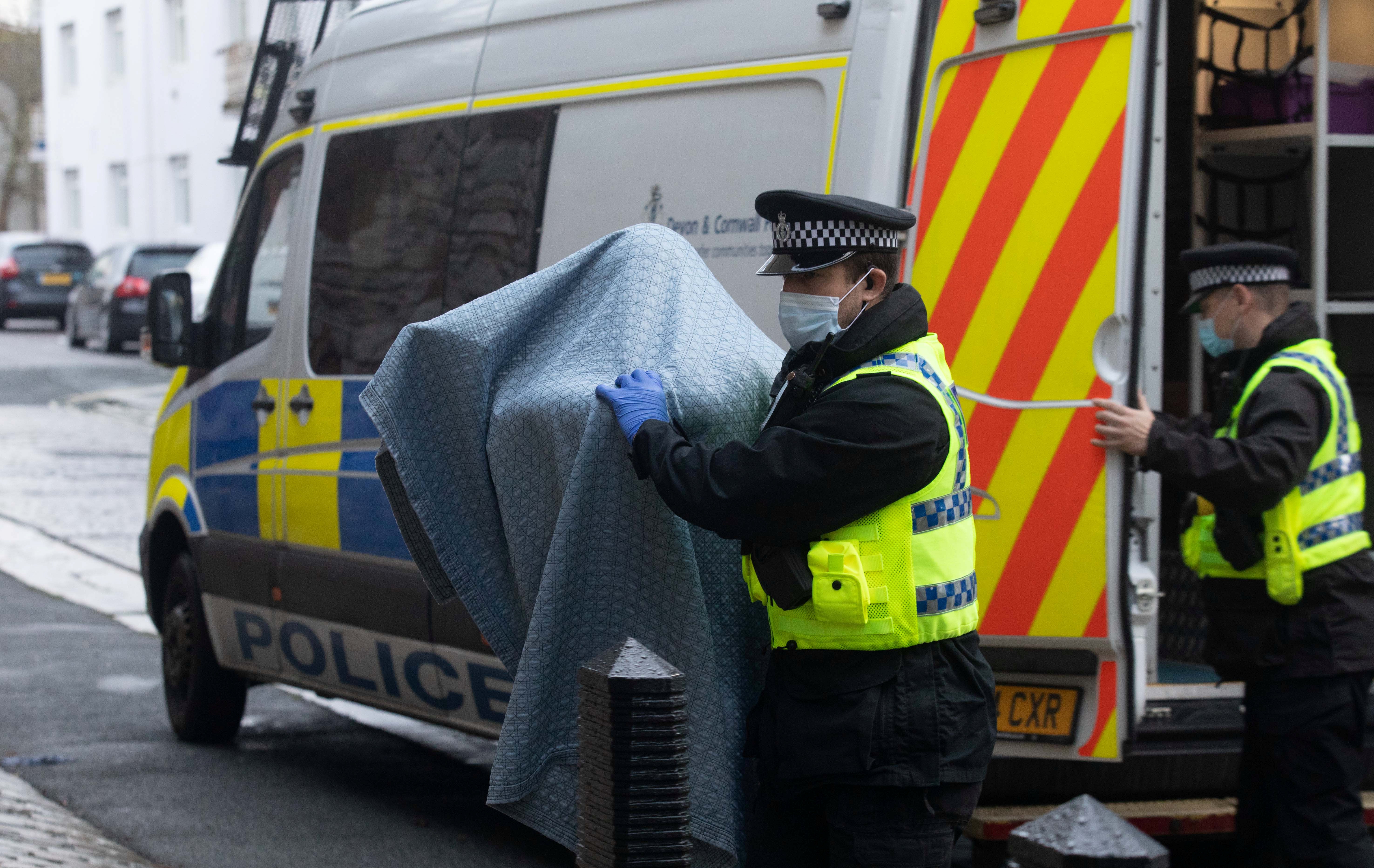 Cody Ackland arriving at Plymouth magistrates court