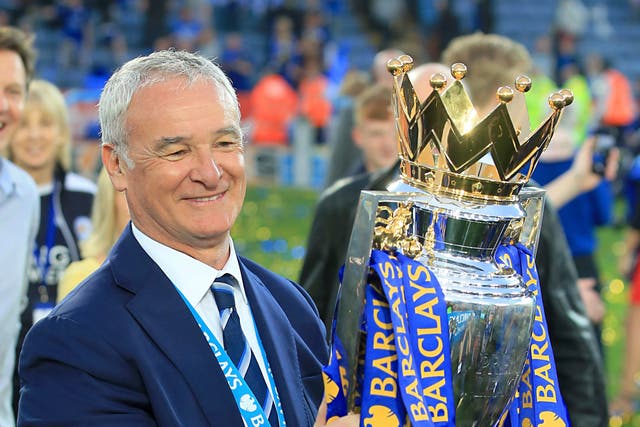 <p>Ranieri won the title with the Foxes</p>