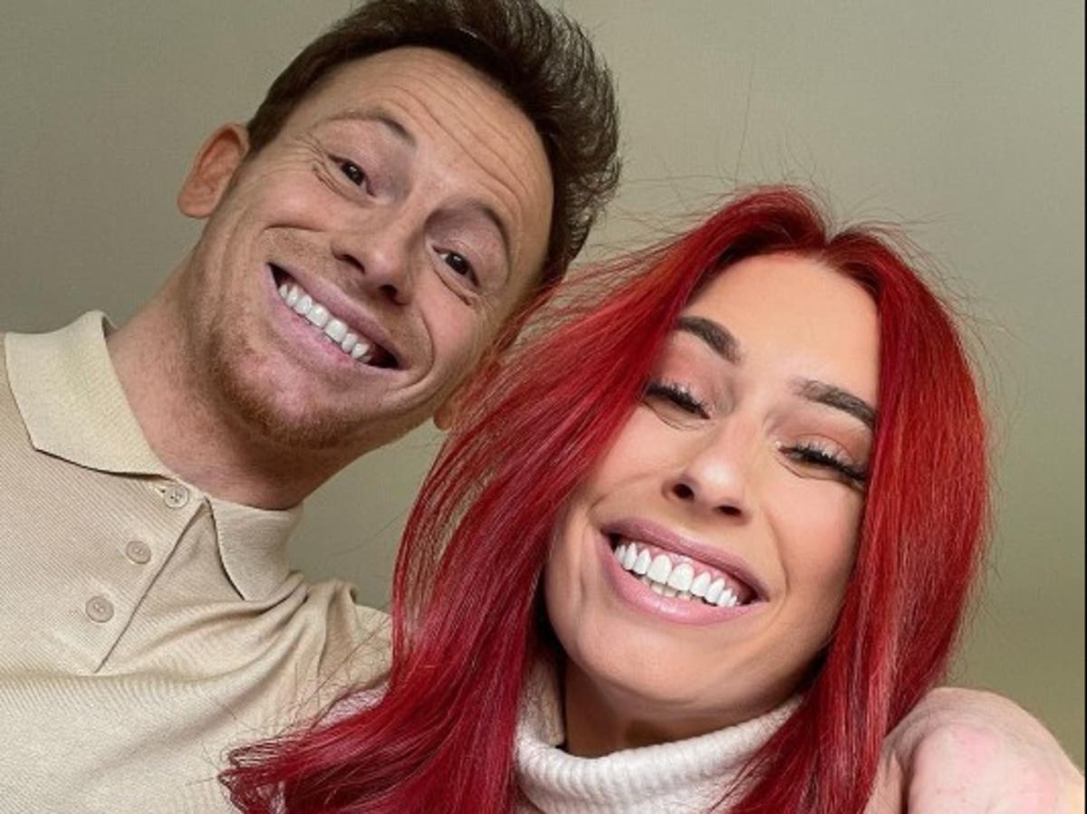 Stacey Solomon debuts new cherry red hair on date night with Joe Swash