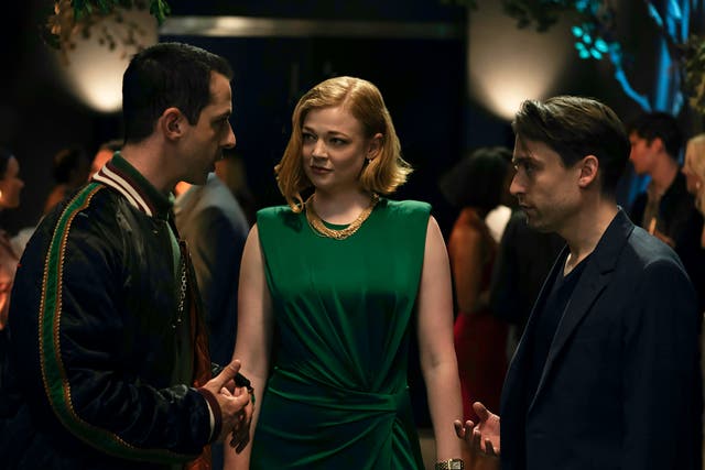 <p>Jeremy Strong, Sarah Snook and Kieran Culkin in episode seven of ‘Succession'</p>