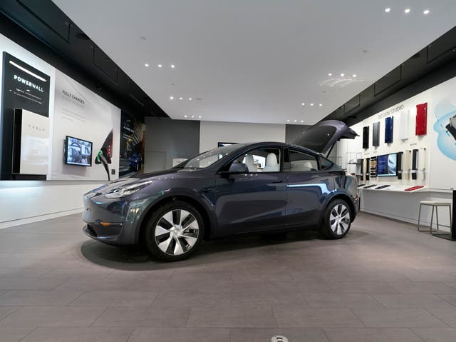 <p>A Tesla Model Y Long Range is displayed on Feb. 24, 2021, at the Tesla Gallery in Troy, Mich.  Consumer Reports says electric SUVs generally are among the least reliable vehicles on the road, but itâs not because of the batteries or electric motors that power them.  Compact and plug-in gas-electric hybrids were the most reliable category.  (AP Photo/Carlos Osorio, File)</p>