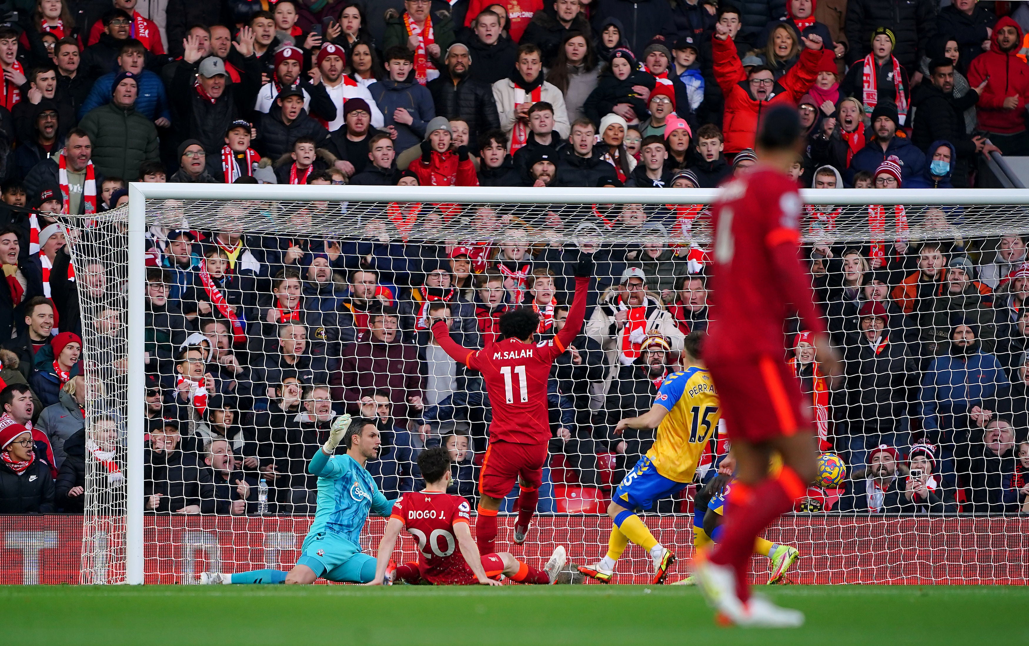 Diogo Jota scores for Liverpool