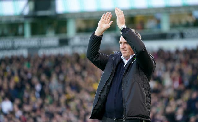 Dean Smith felt Norwich’s performance during a goalless draw to Wolves was an improvement over their win against Southampton (Joe Giddens/PA)