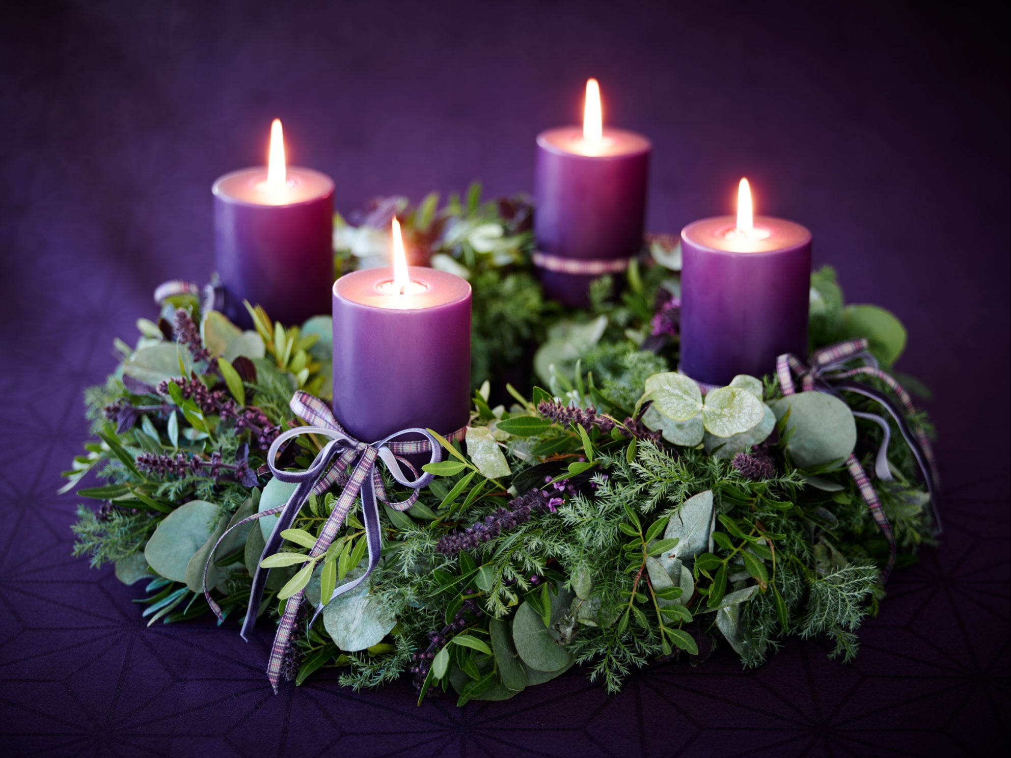 An Advent wreath is a traditional part of Advent Sunday