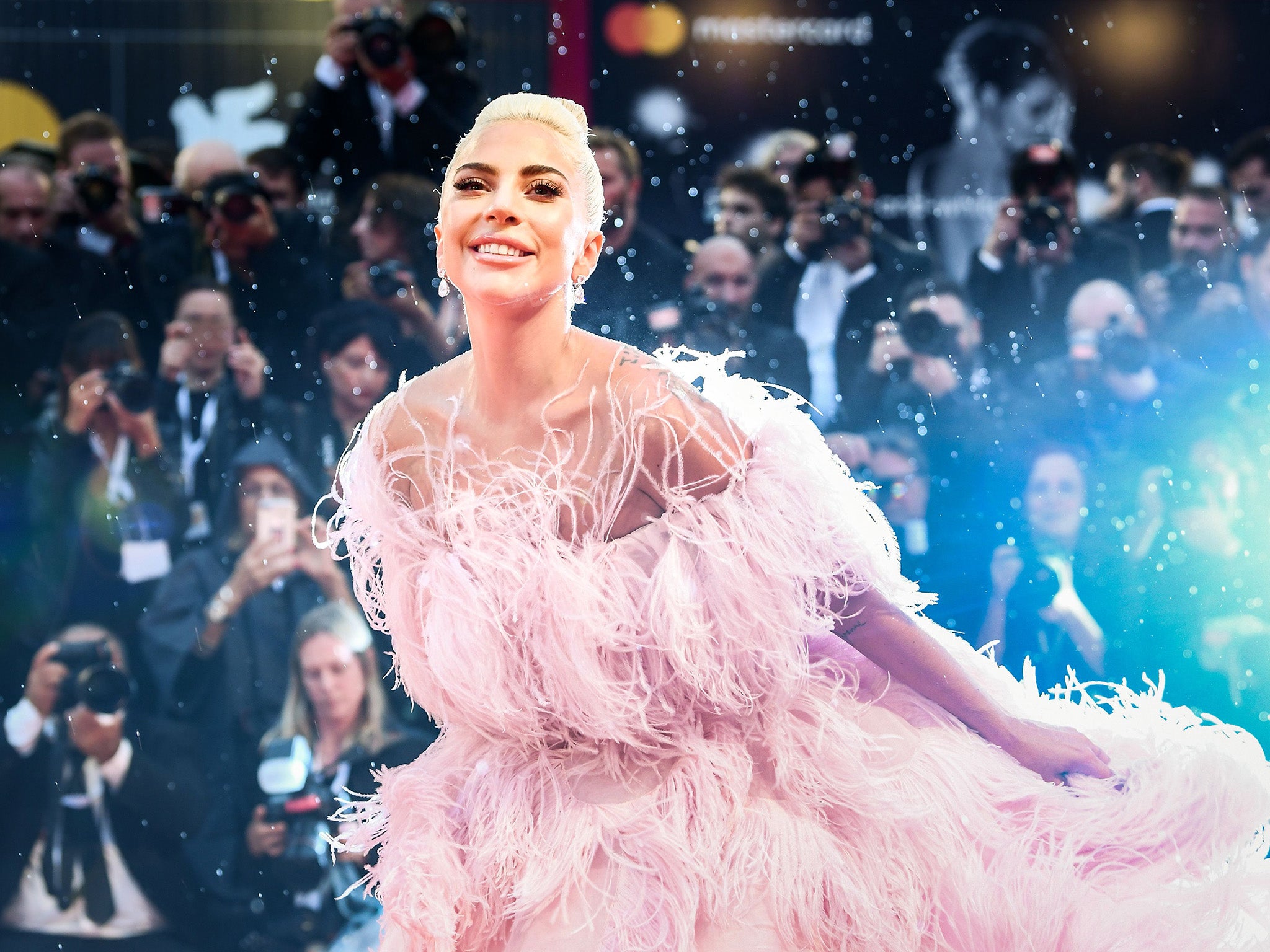 At the premiere of ‘A Star is Born’ at the Venice Film Festival in 2018