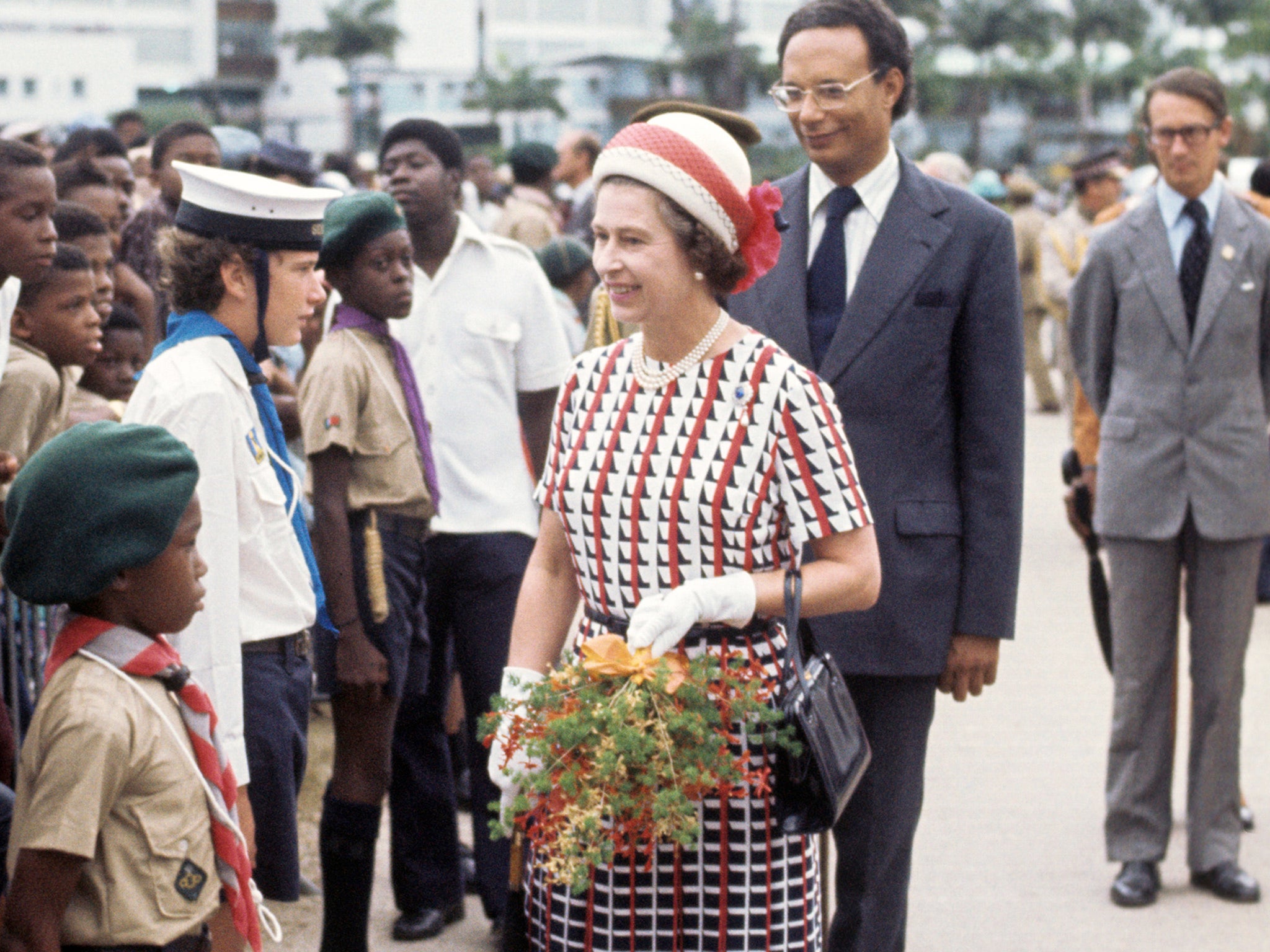 The Queen visits Bridgetown during her silver jubilee tour in 1977