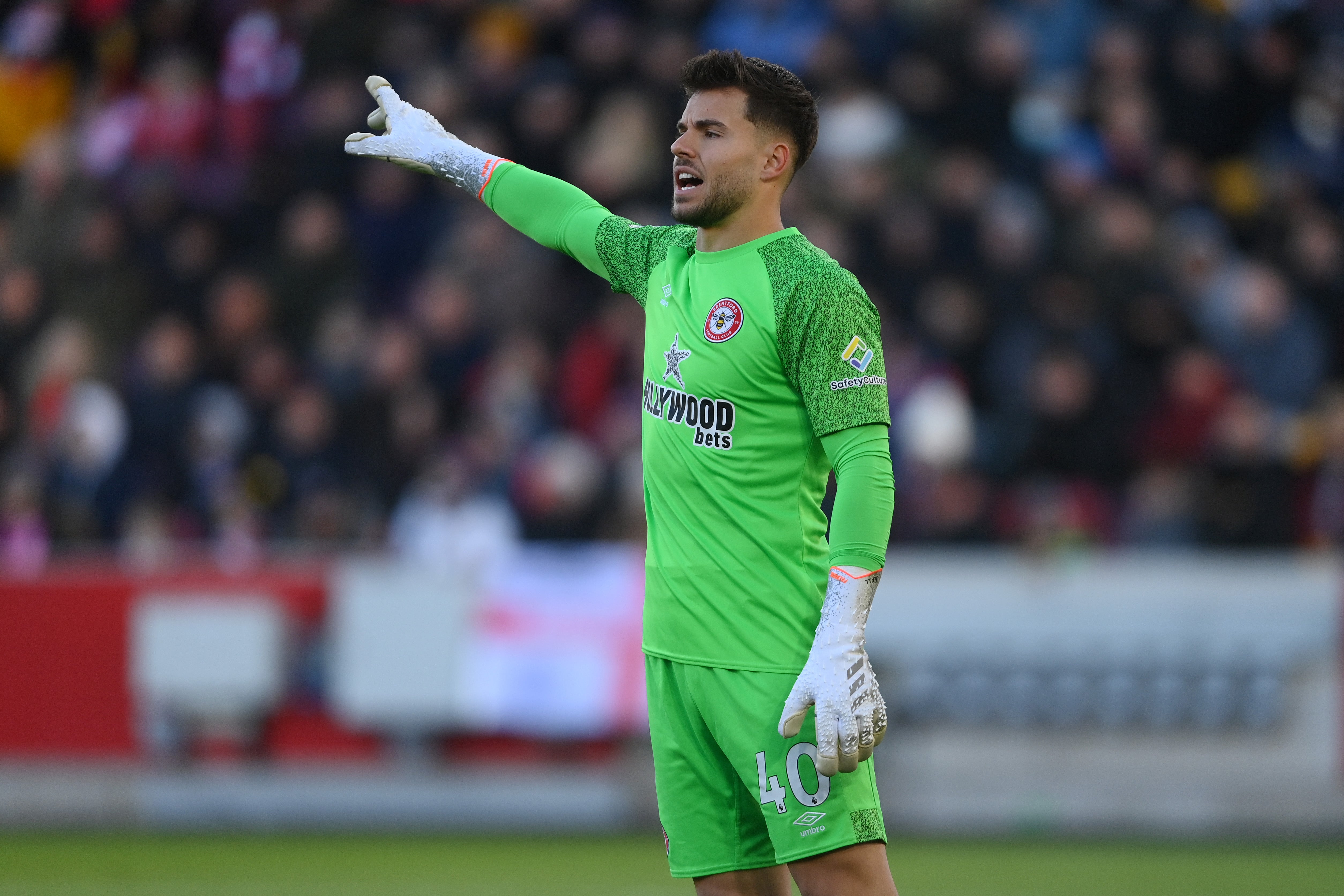 Brentford goalkeeper David Raya wasn’t put under that much pressure against Everton