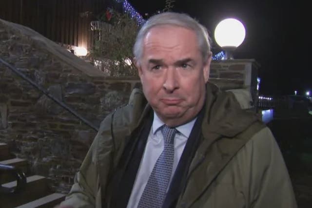 <p>Sir Geoffrey Cox spoke to ITV News at a constituency event in Devon</p>