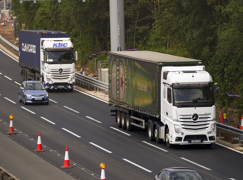 There is a current shortage of around 85,000 HGV drivers in the UK (Steve Parsons/PA)