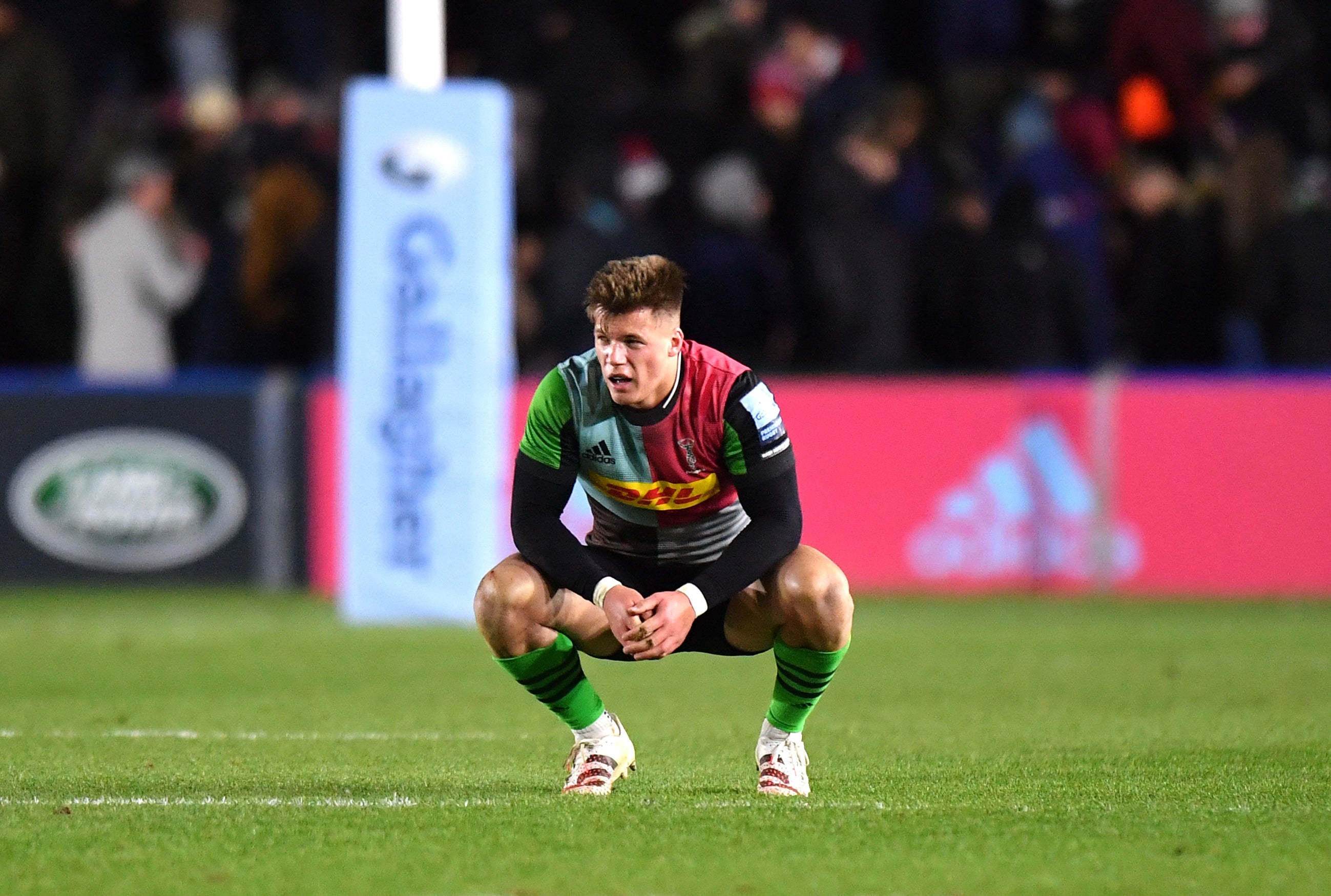 Champions Harlequins were stunned as London Irish picked up just their second win in the Gallagher Premiership with a narrow 22-19 victory at the Twickenham Stoop (Ashley Western/PA Wire)