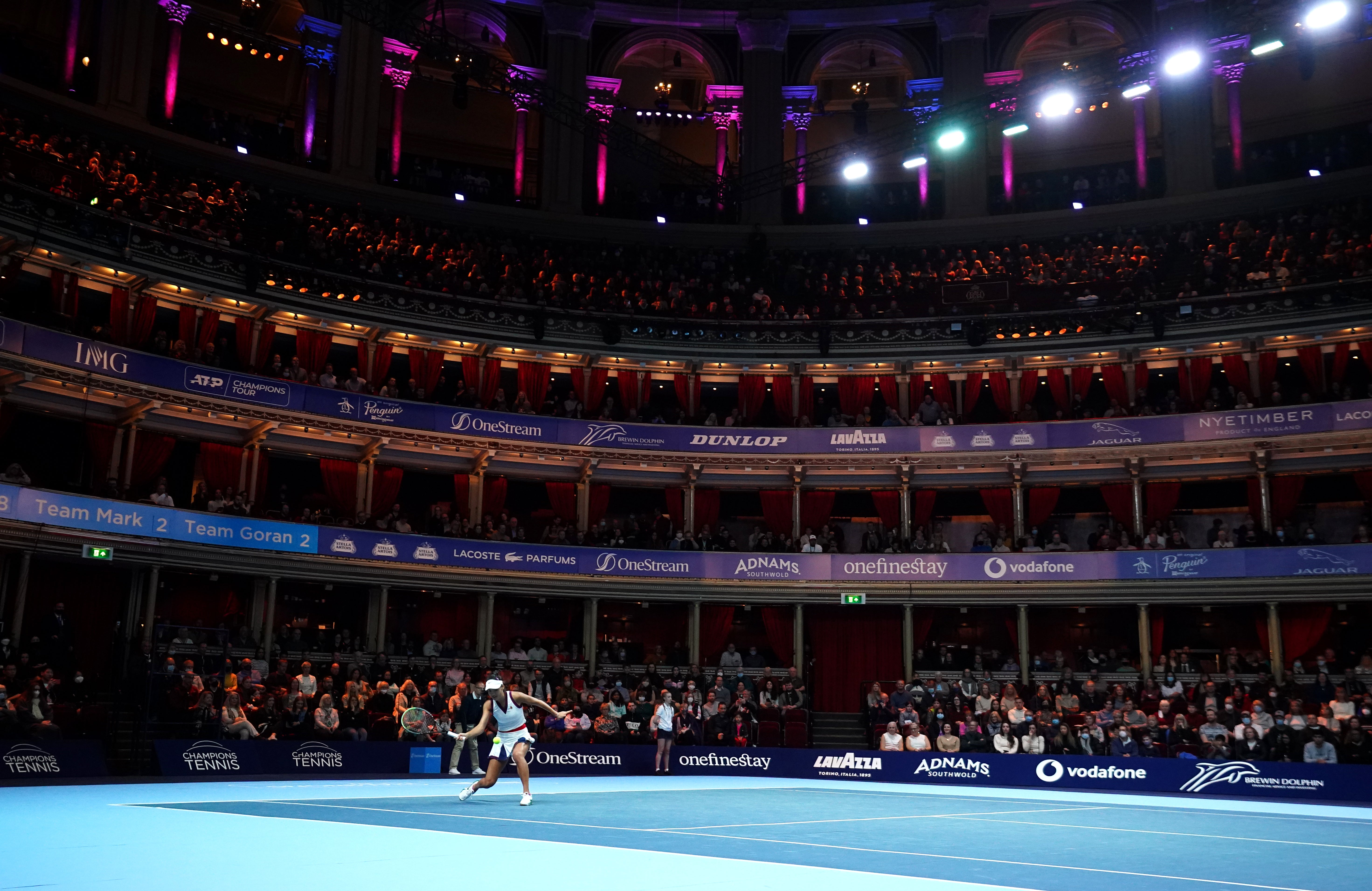 US Open champion Emma Raducanu made a winning return to Britain in the ATP Champions Tour event held at London’s Royal Albert Hall, defeating Romanian Elena-Gabriela Ruse in an exhibition match on Sunday (Zac Goodwin/PA)
