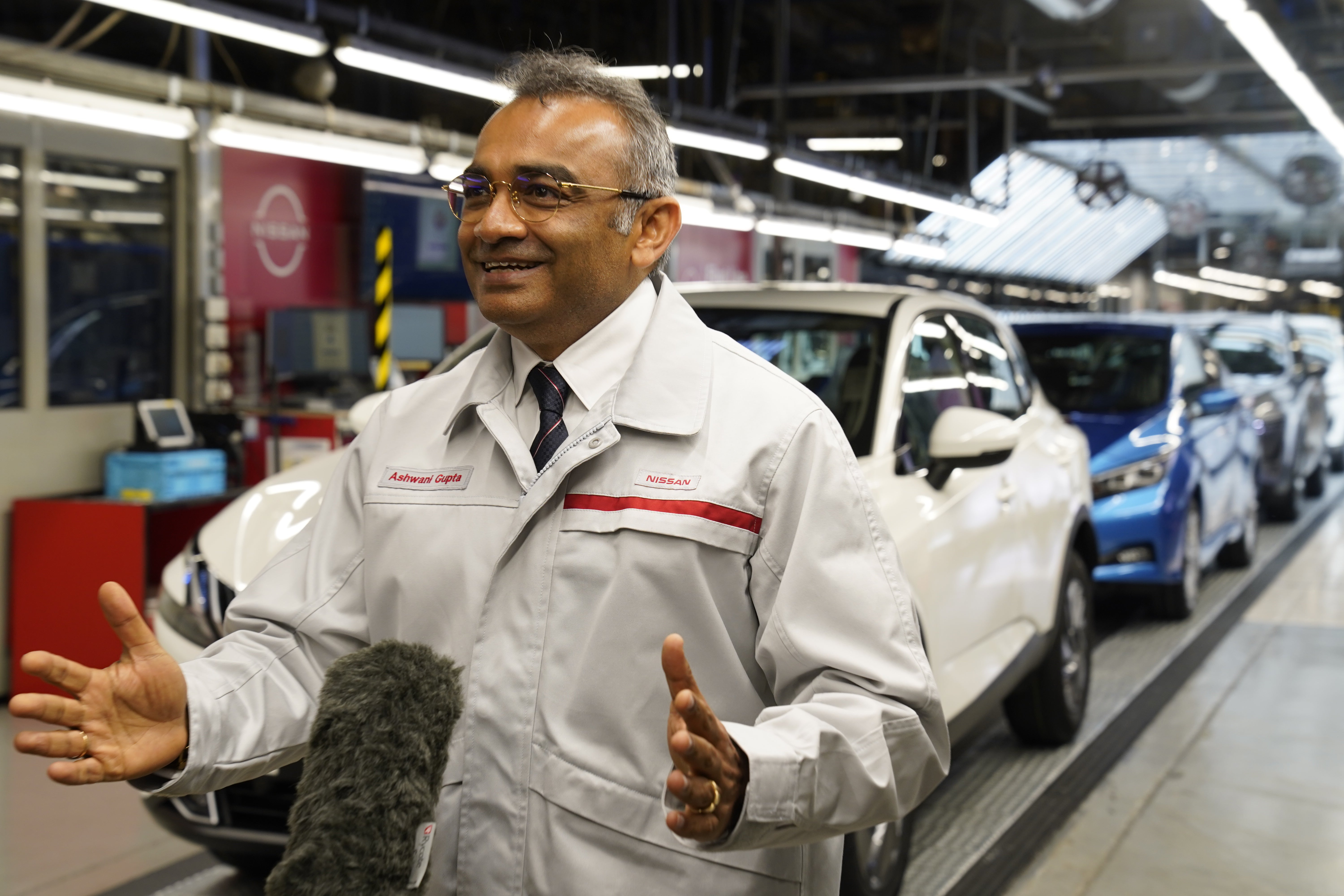 Nissan’s Chief Operating Officer Ashwani Gupta, pictured at the Sunderland plant earlier this year
