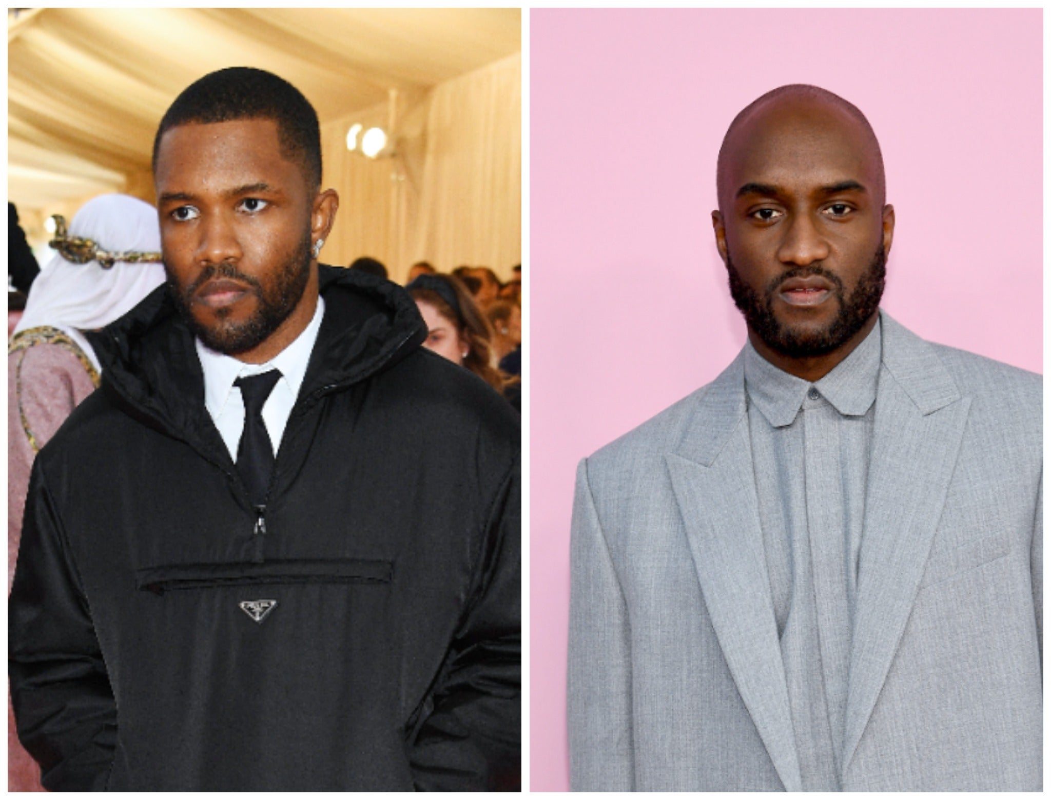 <p>Frank Ocean (left) has paid tribute to fashion designer Virgil Abloh</p>