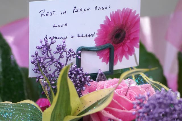 Flowers near the scene in Liverpool city centre where 12-year-old Ava White died following an assault (Peter Byrne/PA)