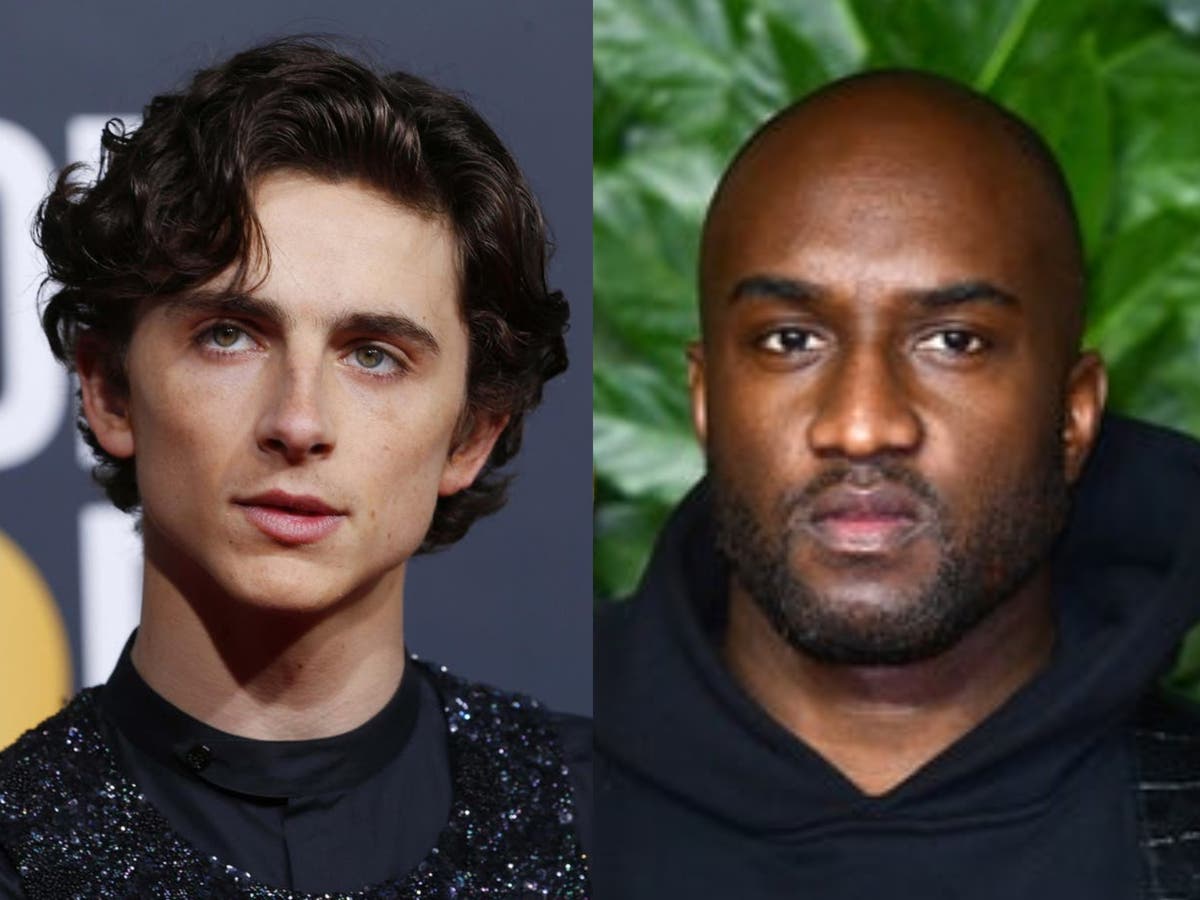 Timothée Chalamet and Virgil Abloh after the 2021 Met Gala