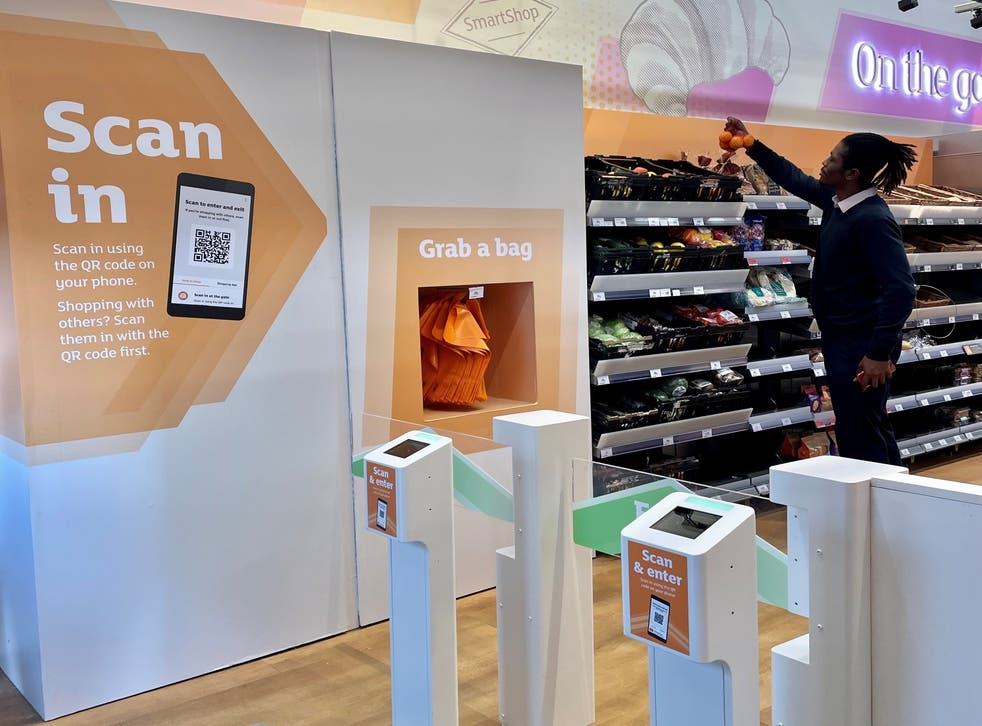 Sainsbury’s has opened a checkout-free store in central London (Sainsbury’s/PA)