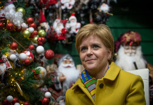 Nicola Sturgeon said she hopes for a normal Christmas (Jane Barlow/PA)