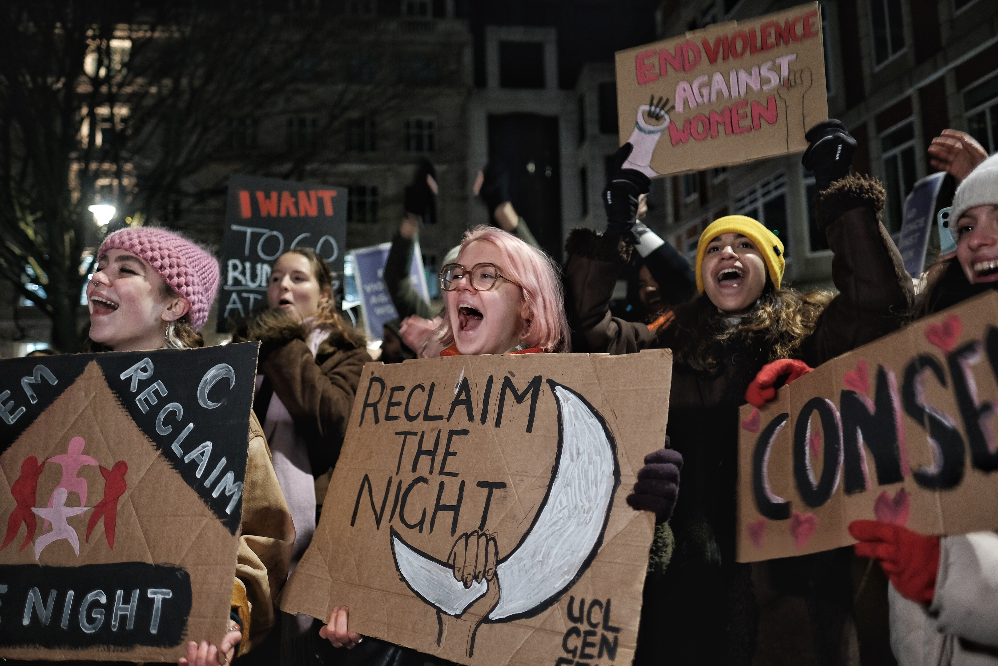 Reclaim the Night protesters in London on Saturday