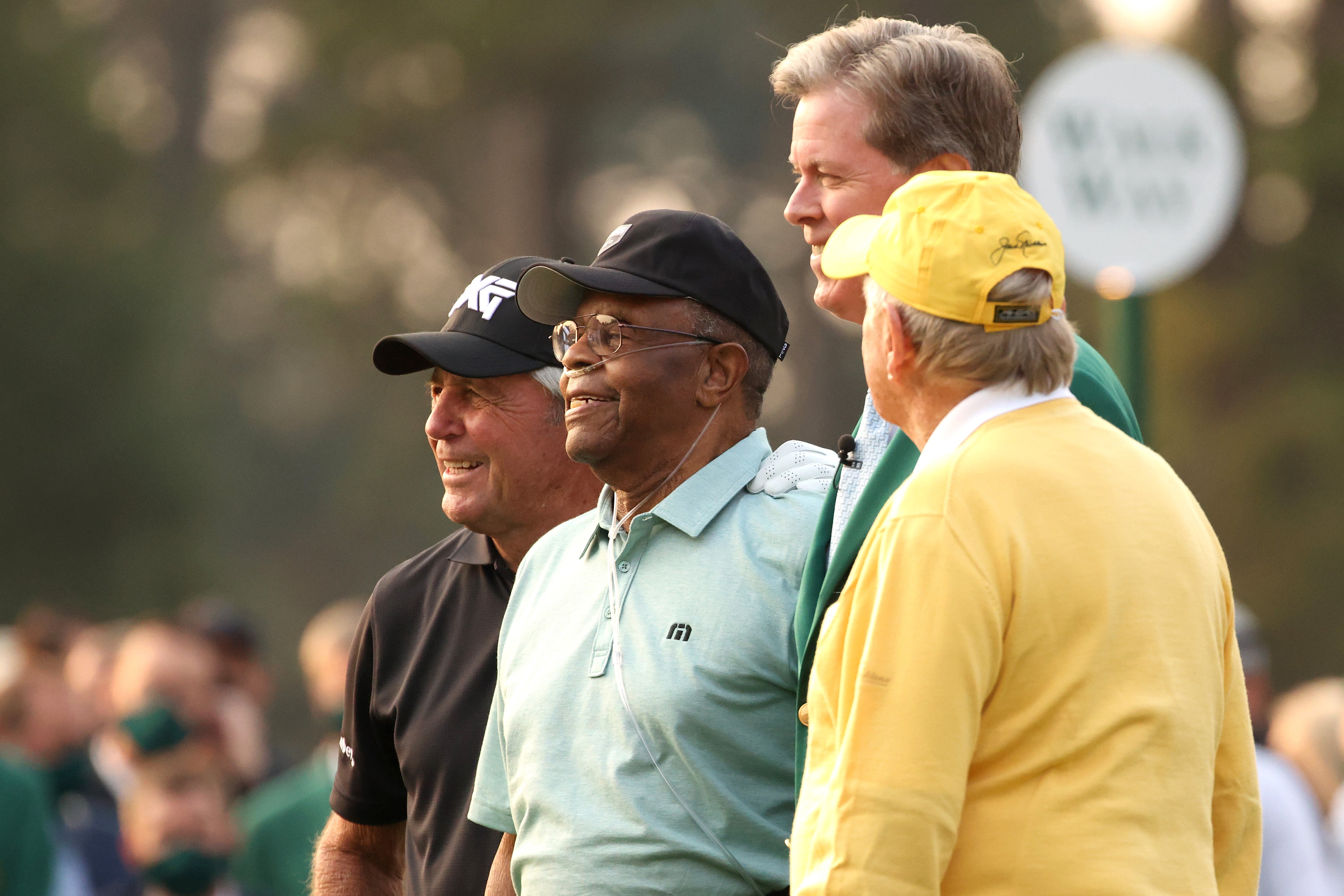 Gary Player, Lee Elder, Masters Chairman Fred Ridley and Jack Nicklaus
