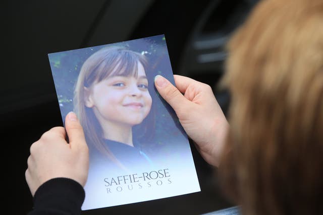 The funeral service of Saffie-Rose Roussos (Danny Lawson/PA)