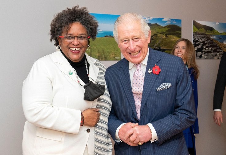 Barbados PM Mia Mottley and King Charles III