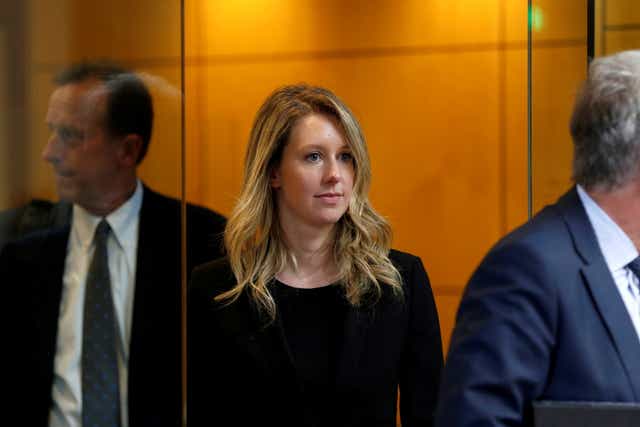 <p>File photo: Former Theranos CEO Elizabeth Holmes has alleged abuse by her former business partner and boyfriend  Ramesh Balwani </p>