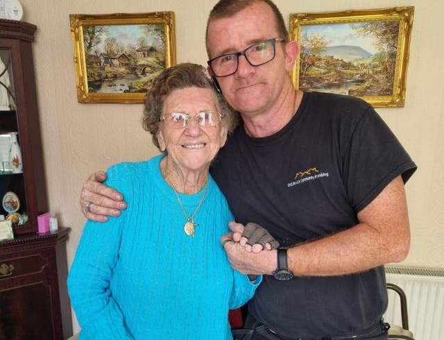 <p>James Anderson, founder of  Disabled & Elderley Plumbing & Heating Emergency Repair, with one of the thousands of people he has helped, free of charge</p>