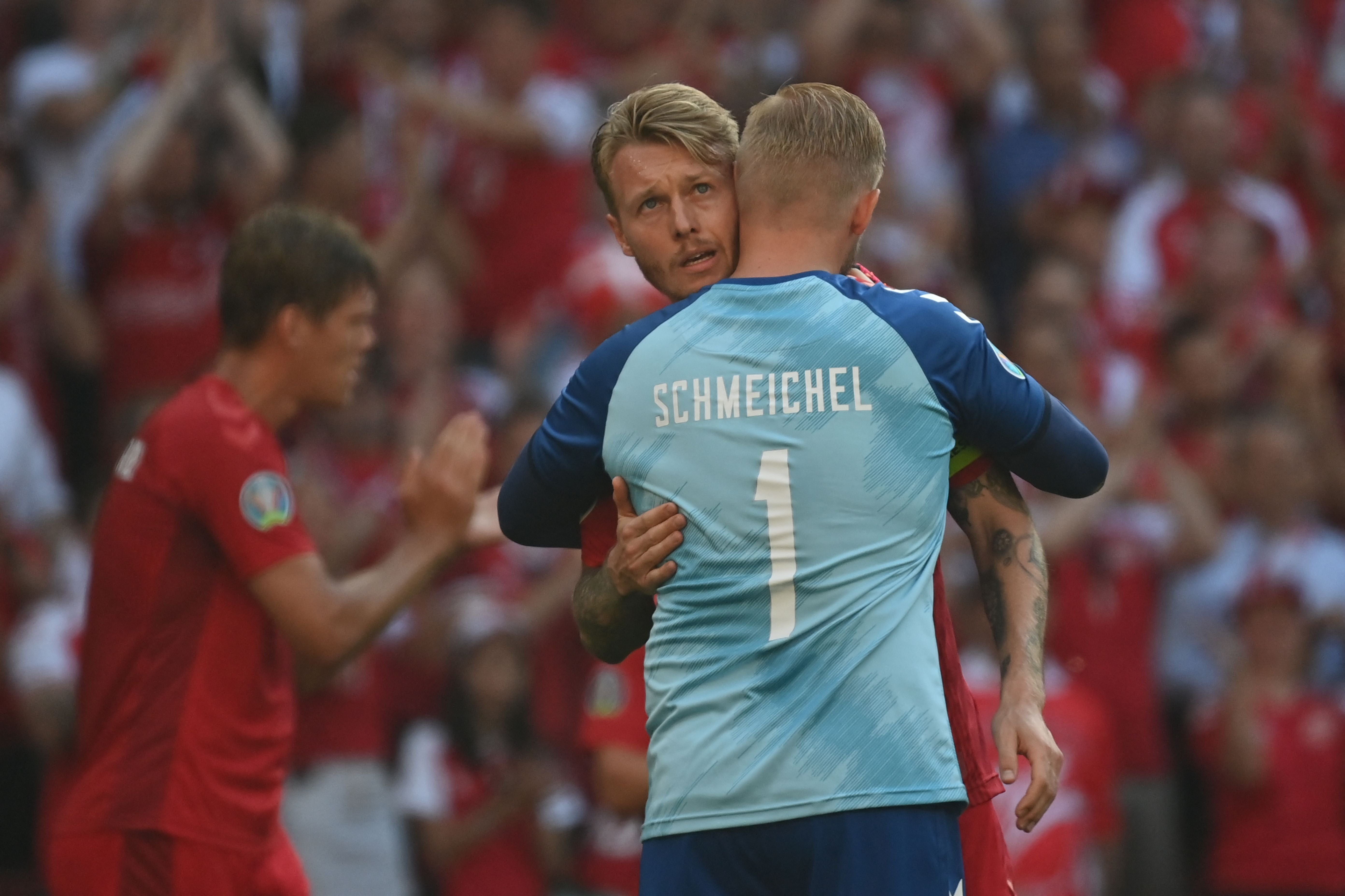 <p>Simon Kjaer helped to save Christian Eriksen’s life</p>