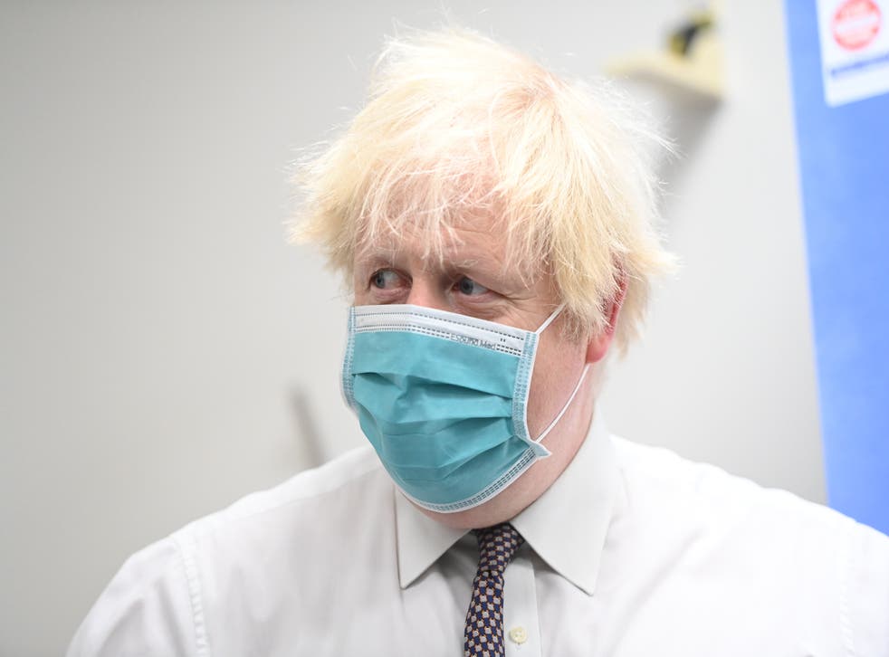 Prime Minister Boris Johnson visited a primary care centre in north London (PA)
