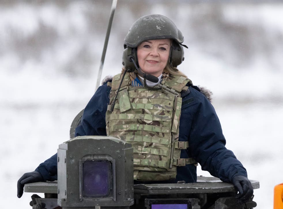 <p>Foreign secretary Liz Truss visits British troops in Estonia</p>