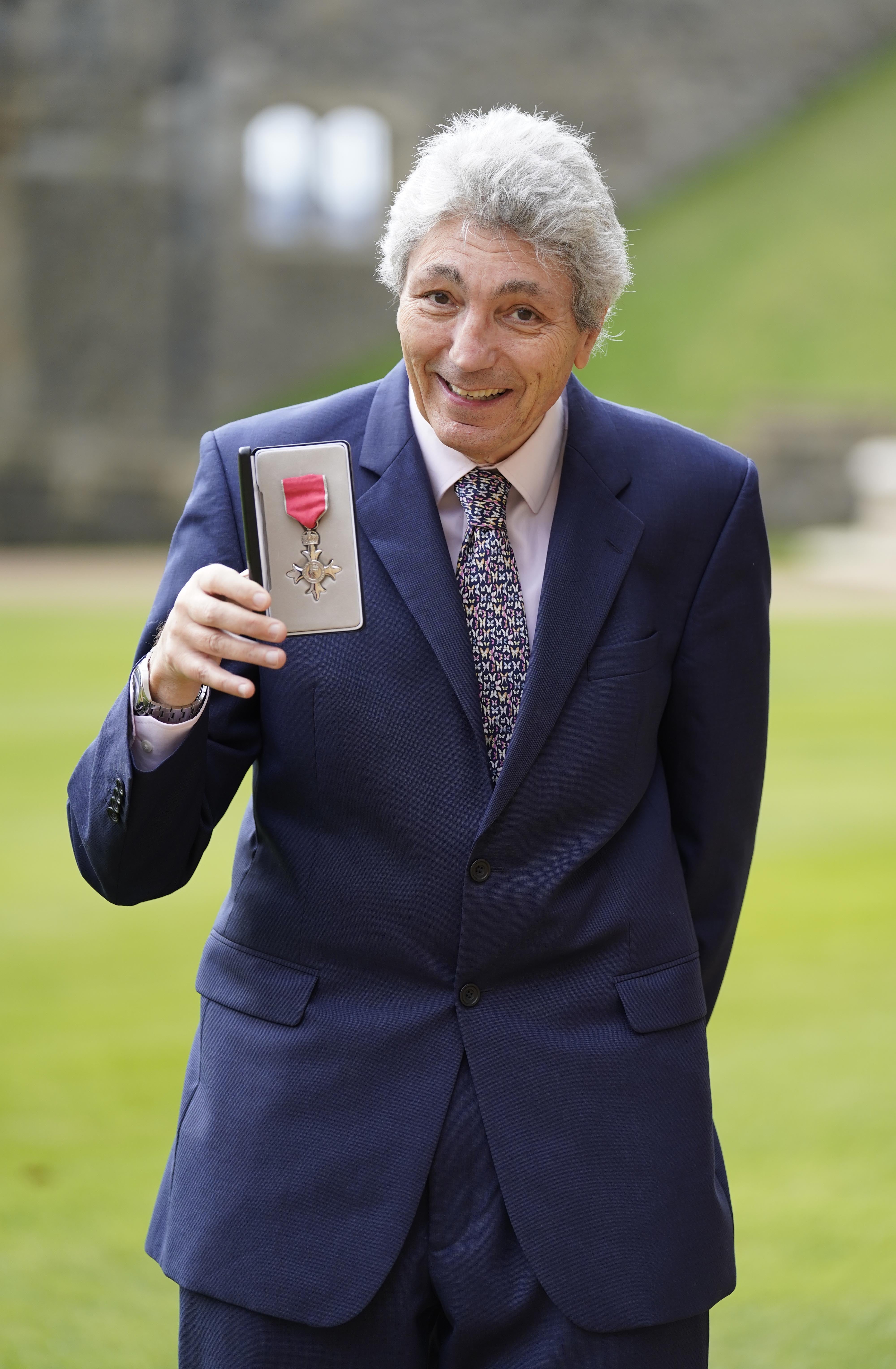 Paul Mayhew-Archer after receiving his MBE from the Princess Royal during an investiture ceremony at Windsor Castle (Andrew Matthews/PA)