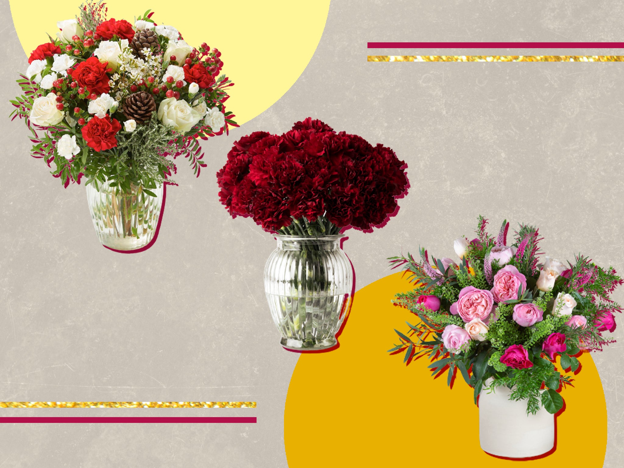 These hand-tied bunches can be put straight into a vase without any fuss