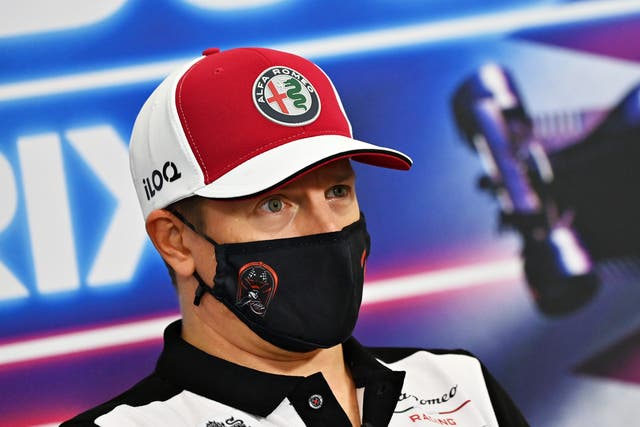 <p>Alfa Romeo driver Kimi Raikkonen</p>