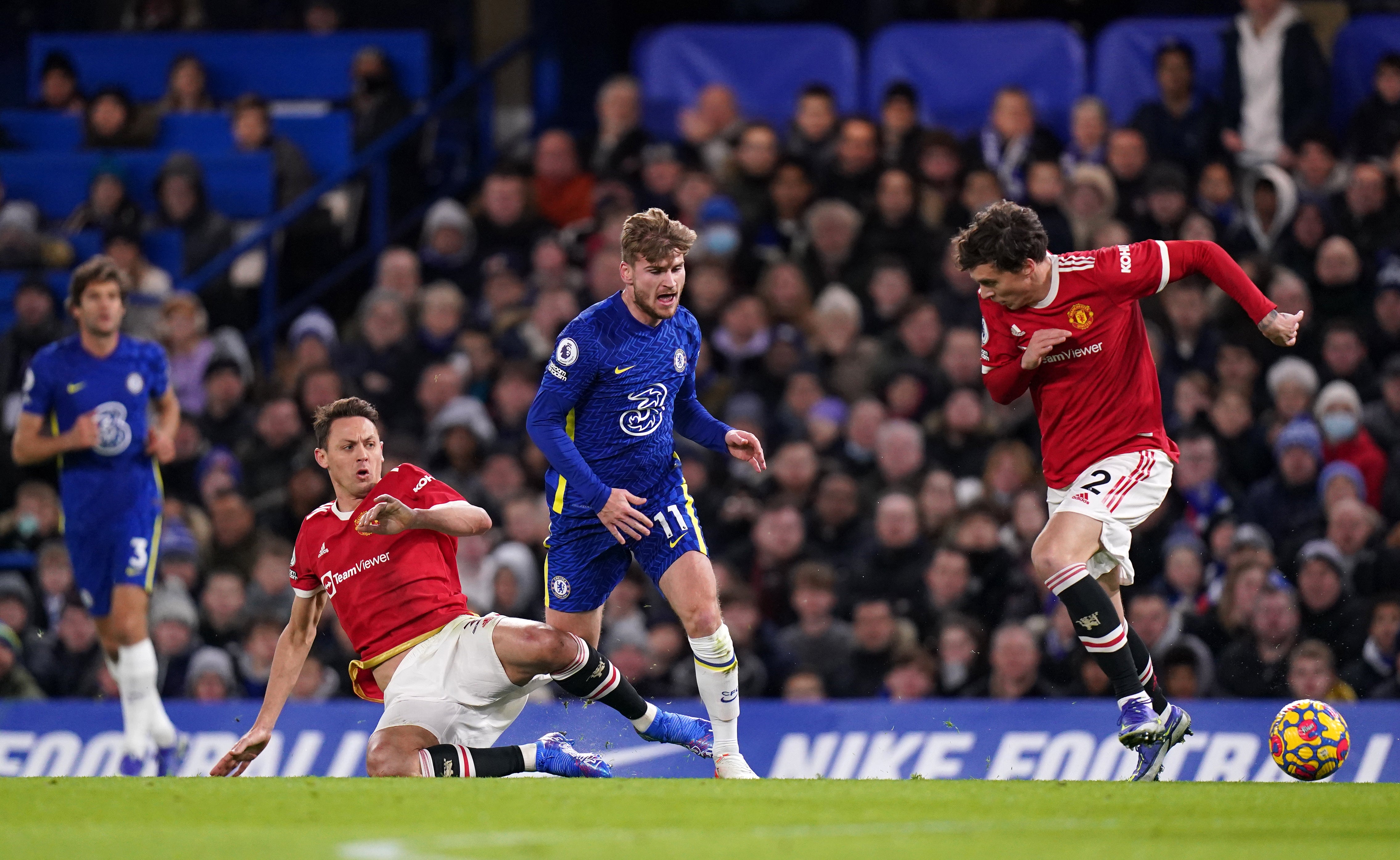 Chelsea striker Timo Werner is one of three injury doubts following Sunday’s 1-1 draw with Manchester United (Adam Davy/PA)