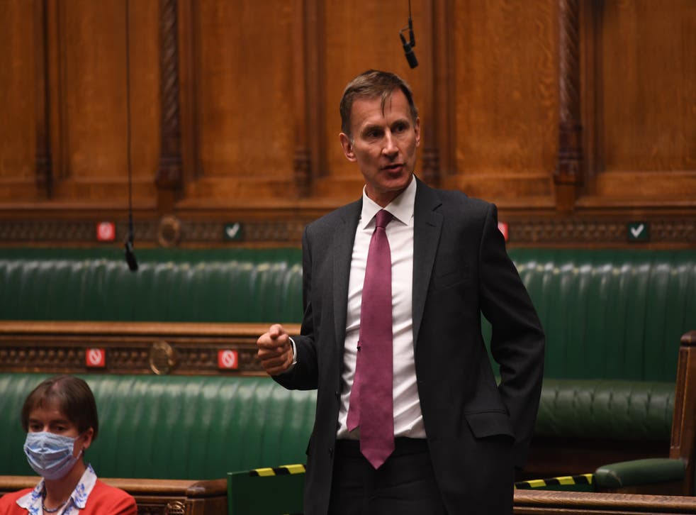 Jeremy Hunt addresses the Commons (UK Parliament/Jessica Taylor/PA)