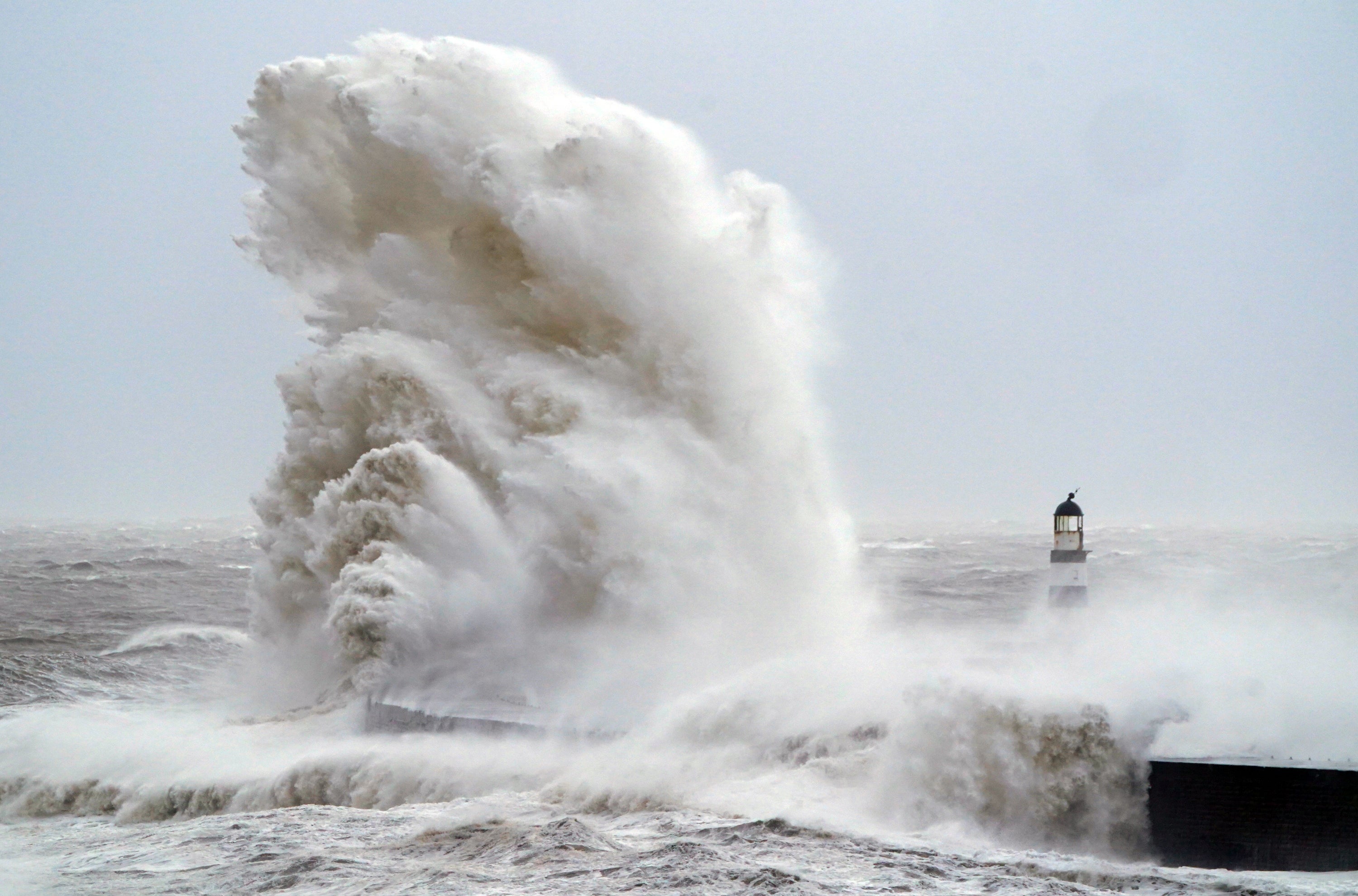 The storm brought fierce winds from an unusual direction (Owen Humphreys/PA)