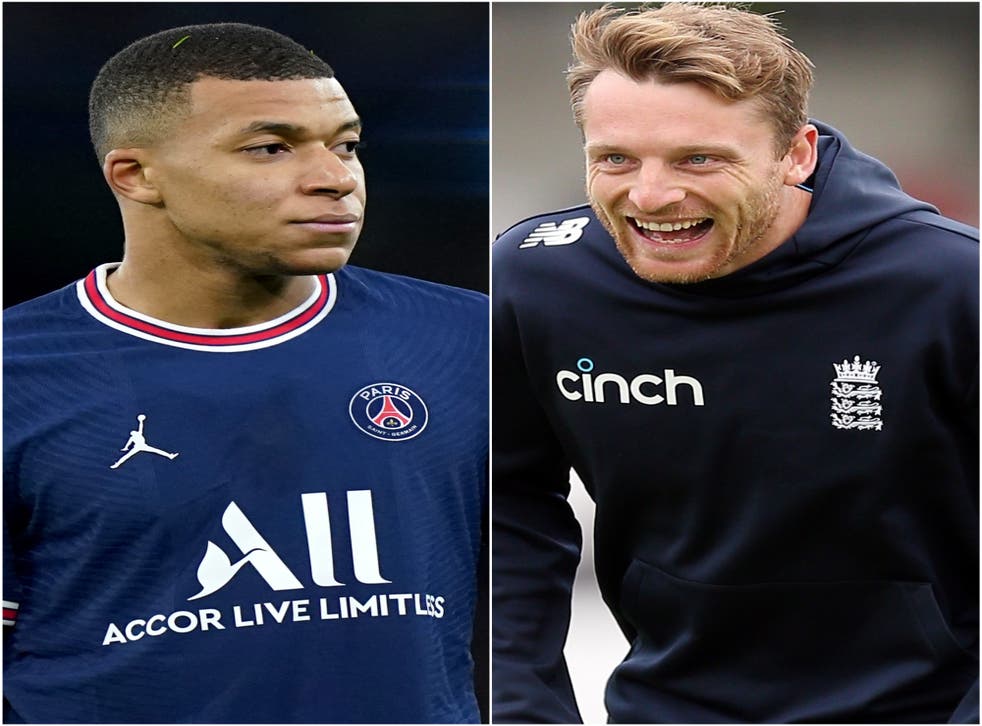 Kylian Mbappe and Jos Buttler (PA)