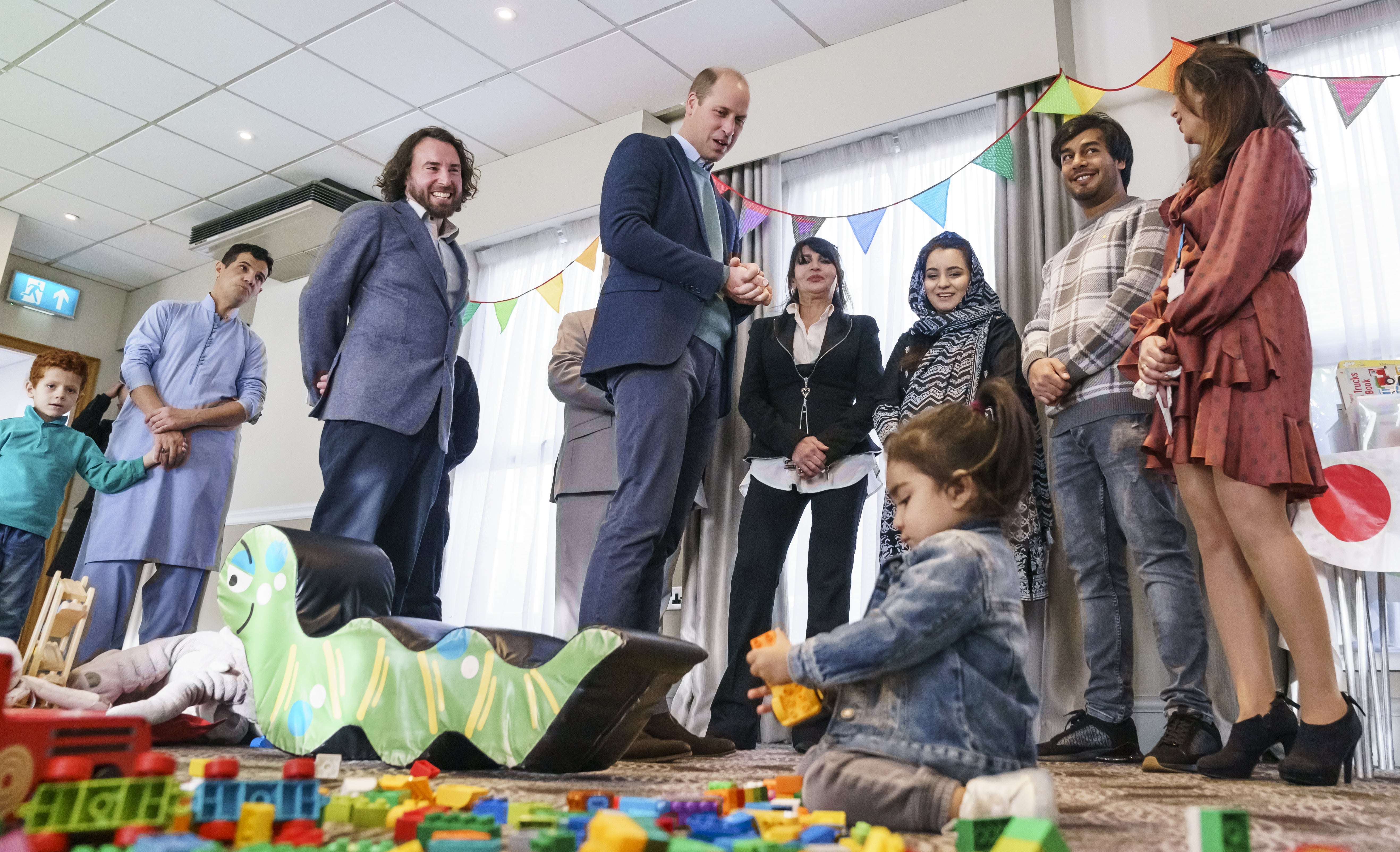 The Duke of Cambridge watched young children play during the visit (Danny Lawson/PA)