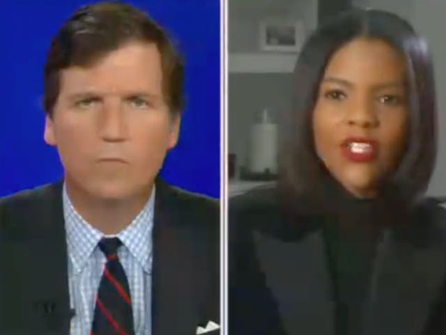 <p>Tucker Carlson and Candace Owens</p>