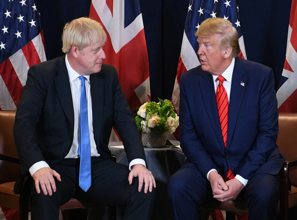 Former US president Donald Trump said Boris Johnson was wrong to invest in wind power (Stefan Rousseau/PA)