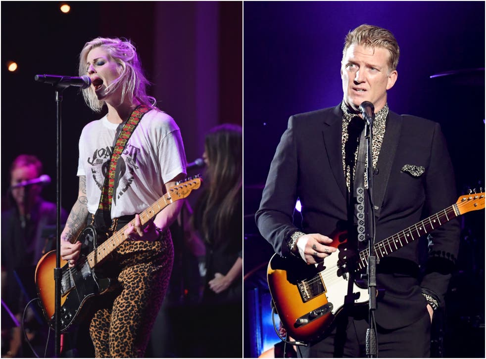 <p>Brody Dalle (left) is locked in a custody battle over her three children with Josh Homme</p>