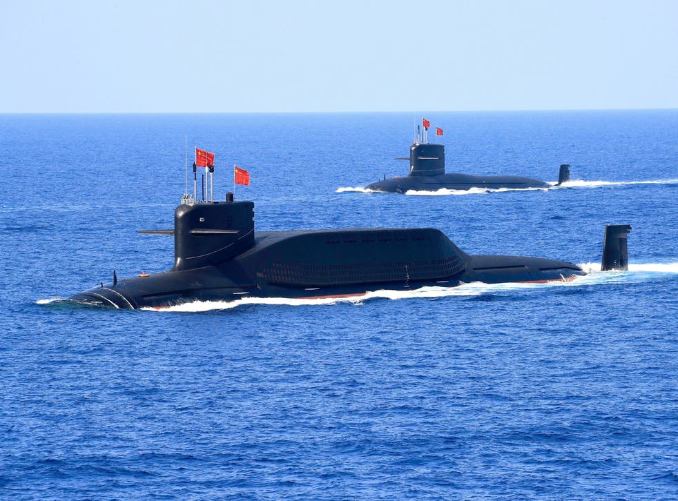 <p>File: China’s nuclear-powered Type 094A Jin-class ballistic missile submarine </p>