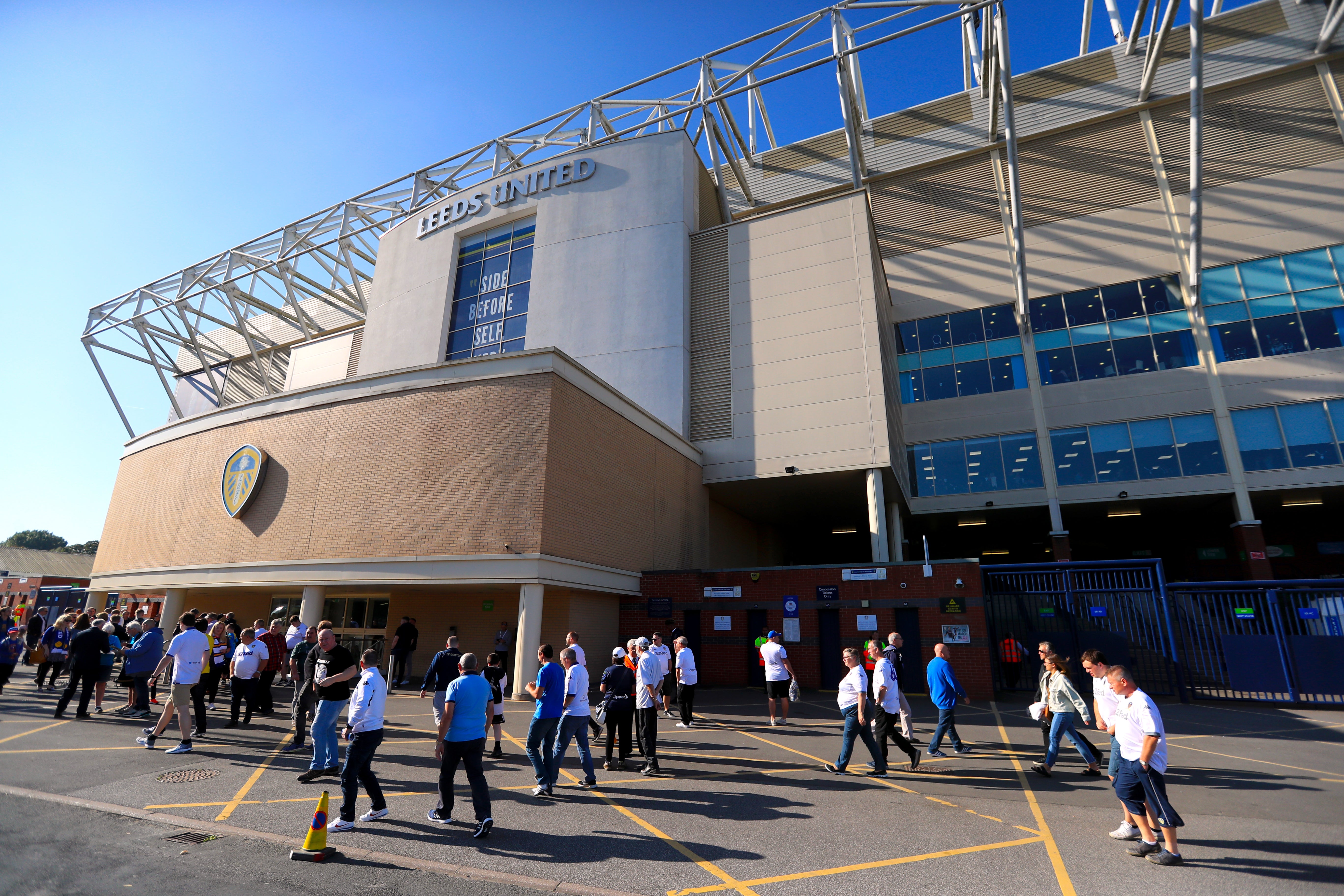 Leeds have condemned homophobic chants during their Premier League match against Crystal Palace at Elland Road (Mike Egerton/PA Images).