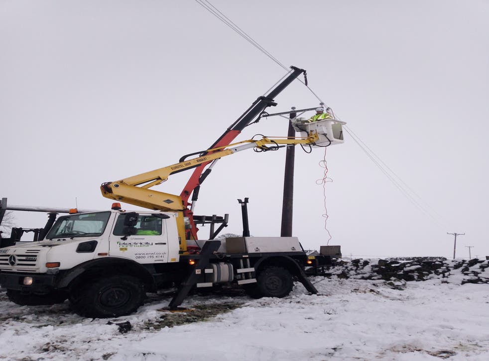 The Government has promised to do all it can to restore power to remote homes before Christmas following Storm Arwen (Energy Networks Association/PA)