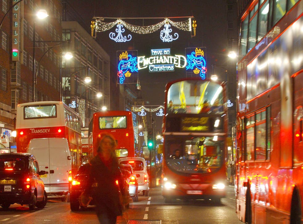 Police are treating as a hate crime an incident in which men appeared to spit at a bus full of Jewish passengers on Oxford Street (Fiona Hanson/PA)