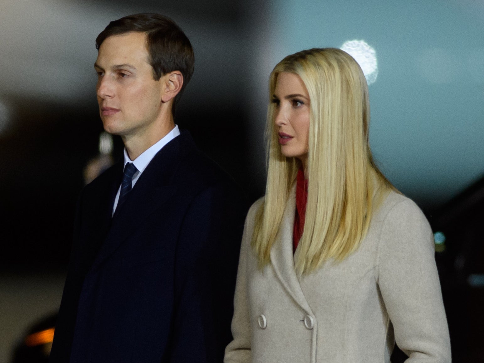 Jared Kushner and Ivanka Trump at a campaign rally for Donald Trump on 22 September 2020 in Moon Township, Pennsylvania